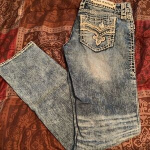 Rock Revival Blue Jeans